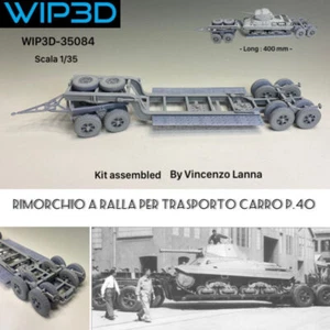 Rimorchio a ralla per trasporto carro P.40  Scala 1/35 – N° rif. 35084:  – WIP3D - Foto 1 di 2