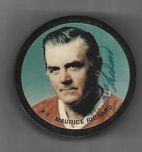 WOW 1 OF 1 -  ROCKET RICHARD'S PERSONAL OWNED  AUTOGRAPHED PHOTO PUCK ! - Picture 1 of 1