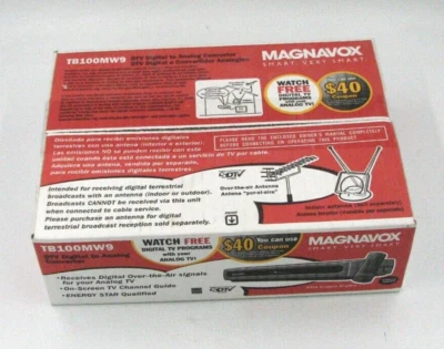 Magnavox Digital TV Converter Box DTV Converter TB100MW9, new! - Image 1 of 2
