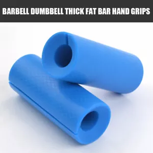 1 Pair Barbell / Dumbbell Thick FAT BAR Bar Hand Grips Fitness Exercise Grips - Picture 1 of 2