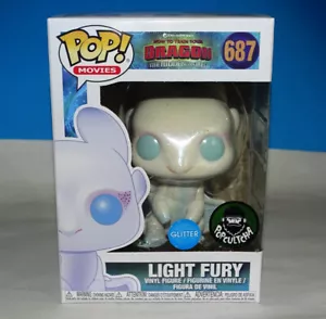 Light Fury Funko Pop Vinyl #687 Glitter Exclusive How To Train Your Dragon - Foto 1 di 6