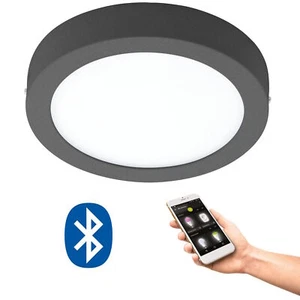 Eglo 33577 LED außen Wand-Deckenleuchte 16,5W Lampe Rund/ Schwarz IP44 Crosslink - Bild 1 von 4