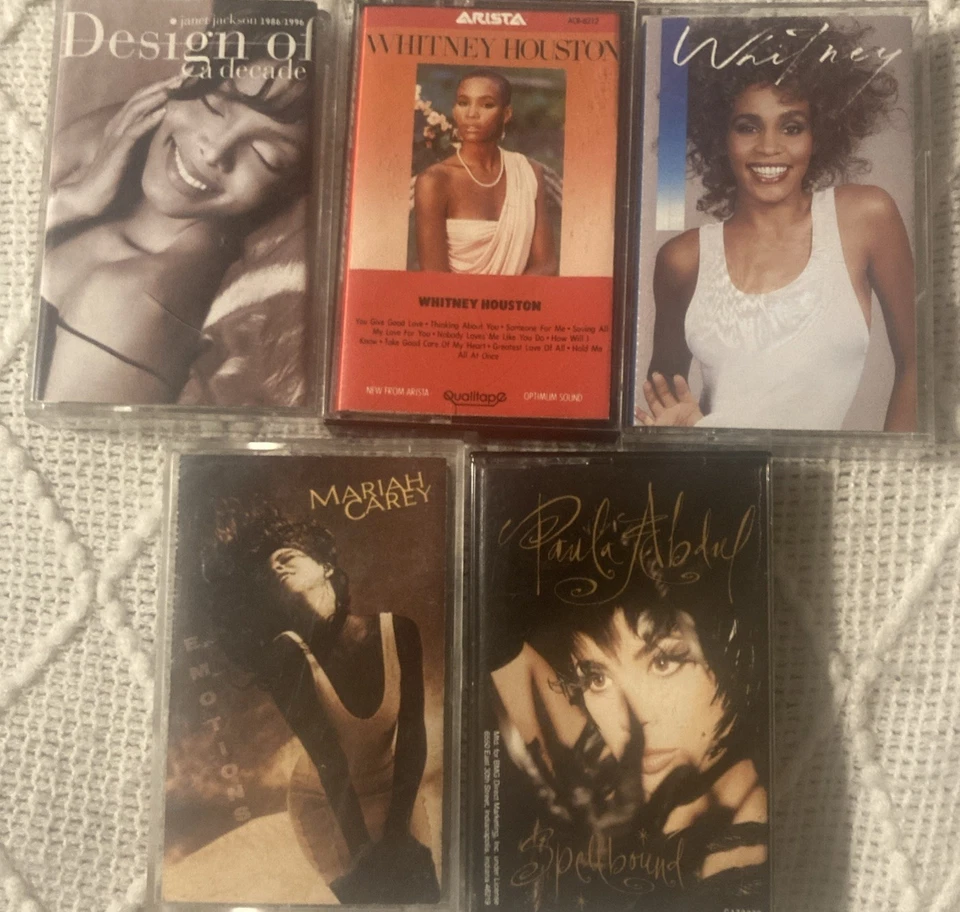 Lot Of 5 Soulful Women Albums On Cassette. Whitney Houston, Janet Jackson & More Foto 1 de 4