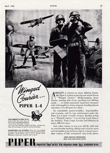 1943 Piper L-4 Grasshopper Aircraft Ad 9/12/2025e - Bild 1 von 1