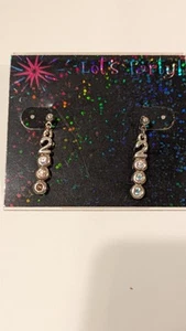 GEPFLEGTE MILLINIUM 2000 SILVESTER OHRRINGE - Bild 1 von 2