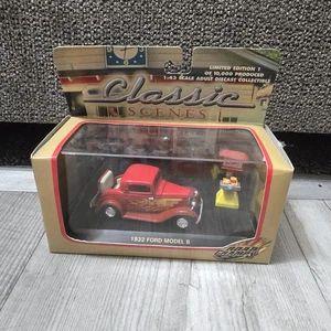 1932 Ford Model B Classic Scenes Road Champs 1:43 Diecast Spielzeugauto Neu in Verpackung - Bild 1 von 12