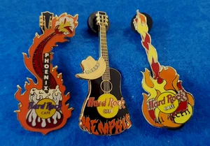 GUITARRA MEMPHIS PHOENIX ALL ACCESS HOT FLAMES MERCURY RISE Hard Rock Café 3 PIN - Imagen 1 de 1