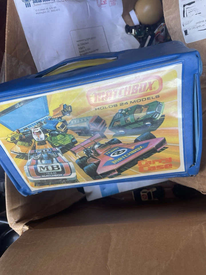 Vintage Matchbox Blue Carry Case 1976 #ugb4 - Image 1 of 1