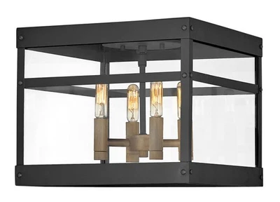 Hinkley Lighting 2803 Porter 4 Light 12"W Lisa McDennon Open Air - Black / - Image 1 of 4