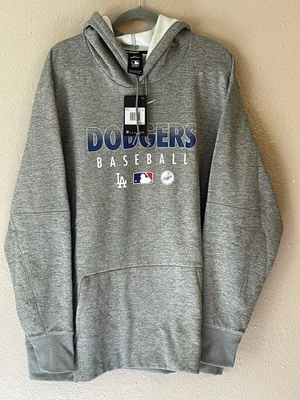 Hombres 3XL NUEVO CON ETIQUETAS Los Angeles Dodgers Nike Colección Auténtica Pullover Sudadera con Capucha Gris Foto 1 de 4