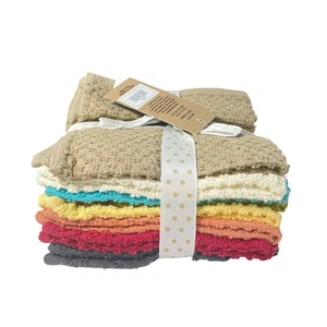Paños de lavado Madison Home S/8 tejido gofre texturizado 100 % algodón multicolor NUEVO - Imagen 1 de 5