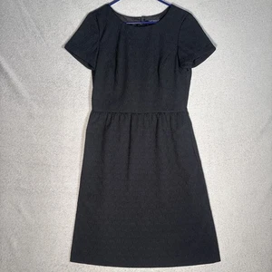 346 Brooks Brother Damengröße 8 Midi Flügelärmel Kleid Taschen schwarz adrett LBD - Bild 1 von 14