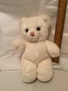 GUND PLUSH WHITE STUFFED BEAR. 7". - Picture 1 of 6