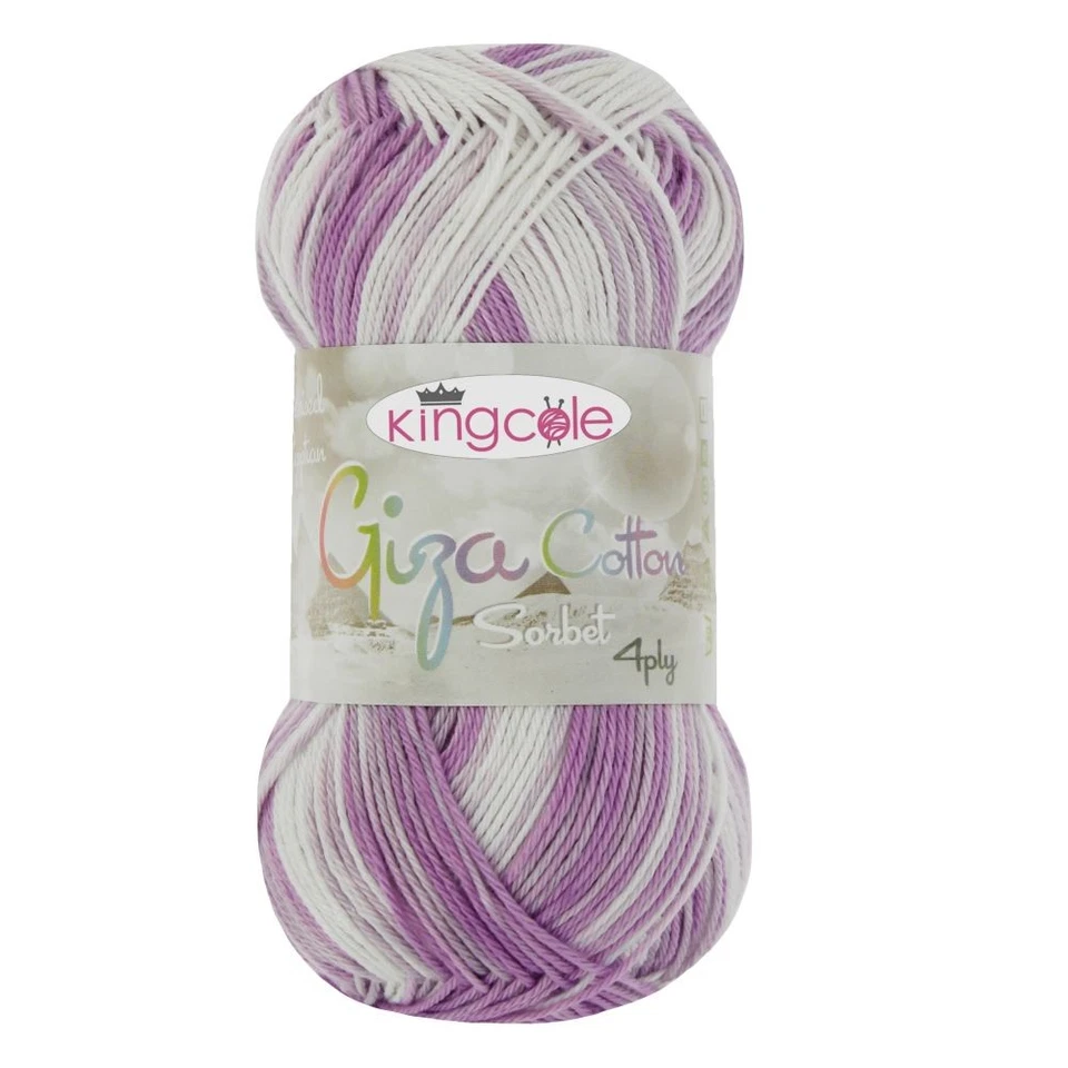 4Ply Variegated Mercerised Egtptian Cotton Knitting and Crochet Yarn - King Cole - Image 1 of 1