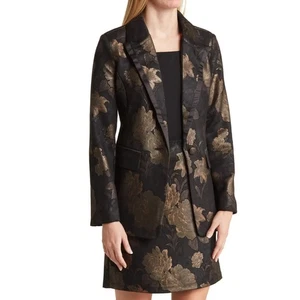 Neu Avec Les Filles Floral Jacquard Smoking Jacke Damen Gr. XS - Bild 1 von 9