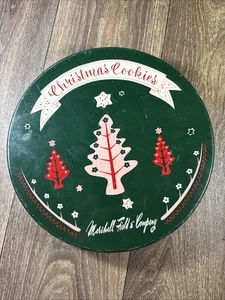 MARSHALL FIELD & COMPANY Vintage Weihnachtsplätzchen rund Metalldose - Bild 1 von 7