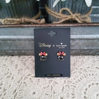 Kate Spade Women's Disney X Minnie Mouse Stud Earrings in Black & Red - Image 1 of 4