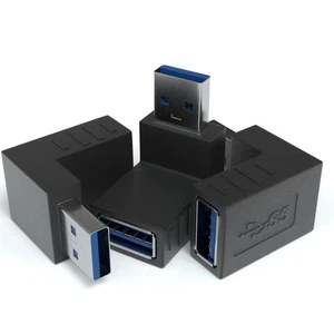 3x USB 3.0 Winkel Adapter 90° Grad Winkeladapter A Stecker zu A Buchse - Afbeelding 1 van 6