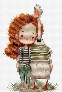 Cross Stitch Kit - Lucy and The Goose - Picture 1 of 5