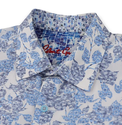 Robert Graham Shirt Mens XL Blue White Floral Print Long Sleeve Button Front - Image 1 of 4