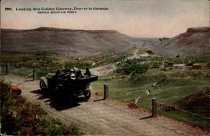 Denver Mountain Parks,CO Old Car Looking through Golden Gateway Colorado - Picture 1 of 2