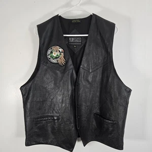 Chaleco de motociclista California de cuero de colección L.A. grande con parche Harley Davidson - Imagen 1 de 9