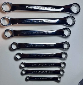 Snap-on 8pc 12-Point Metric Flank Drive Short Offset Box Wrench Set 6/7–18/20 mm - Picture 1 of 1