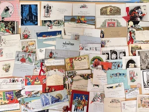 Lote de 140 piezas de tarjetas victorianas efímeras de Navidad y Año Nuevo álbumes de recortes - Imagen 1 de 21