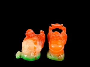 Miniature Resin Casting - Laughing Buddha - Set of 2 - 5.5cm - Picture 1 of 2
