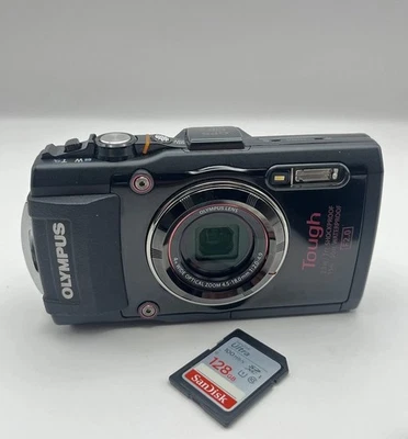 Olympus Stylus Tough TG-4 16.0MP Digital Camera - Red & Black - Image 1 of 4