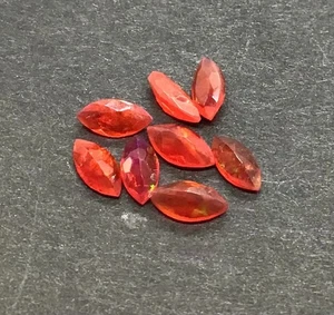 Piedra preciosa suelta para joyería AAA natural etíope ópalo de fuego rojo corte marquesa - Imagen 1 de 6