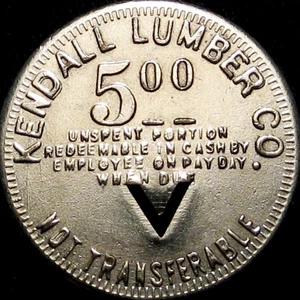 Guión de madera Crellin Maryland R7 bueno para token Kendall Lumber Co $5 - Imagen 1 de 2
