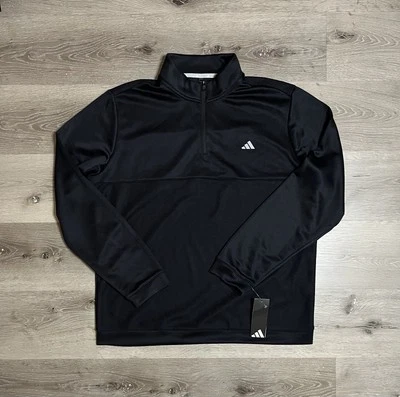 Pullover Adidas Training Essentials 1/4 Cremallera Para Hombre Negro Manga Larga Atlético XL Foto 1 de 4