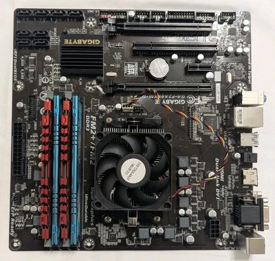 GIGABYTE GA-F2A88XM-D3H Motherboard & CPU  FM2+ AMD A10-7800, 16GB COMBO TESTED - Image 1 of 4