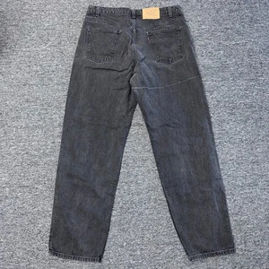 Vintage Levi Strauss 550 Grunge Denim Jeans - Mens 38x32 Relaxed Fit Black USA - Picture 1 of 7