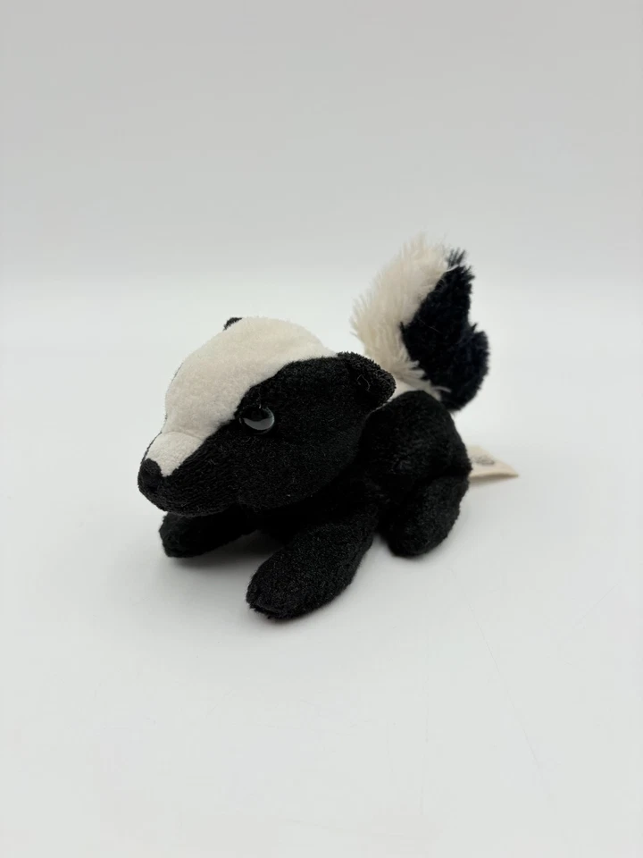 RUSS Petooties Pets Gray Cat Plush Sitting Laying Kitten Pink Nose Stuffed 6" - Image 1 of 4