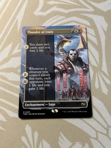 Thunder Of Unity 391 Borderless NON Foil Tarkir Dragonstorm TDM MTG Magic - Foto 1 di 2