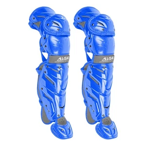 All-Star System 7 Axis 14.5" Intermediate Baseball Catcher's Leg Guards - Royal - Picture 1 of 1