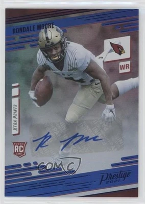 2021 Prestige Xtra Points Premium Blue Signatures Rondale Moore Rookie Auto RC - Image 1 of 2