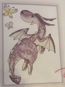 Raro kit punto croce Maydear Il piccolo drago viola DA160 - Foto 1 di 3