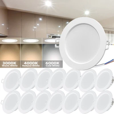 LED Einbaustrahler 230V Flach Spots Einbau Deckenspot Dimmbar Decke Leuchten - Bild 1 von 4