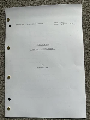 Columbo Season 7 Episode 3 Script. 'Make Me a Perfect Murder.' Peter Falk. - Image 1 of 2