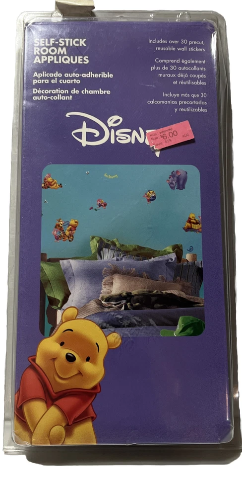 Disney Winnie The Pooh Self Stick Room Appliques Over 30 Reusable