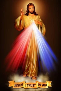 DEVINE MERCY (JESUS I TRUST IN YOU) POSTER 24 X 36 INCH Catholic, Sacraments - Picture 1 of 2