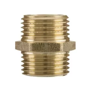 Latón de montaje de pezón hexagonal de conexión recta tubería macho de 1/2 3/4 1 pulgada - Imagen 1 de 2
