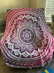 Beach Hippie Mandala Bohemian Round Tapestry Throw Yoga Mat Towel Indian Sheet - Picture 1 of 1