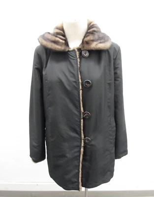 Abrigo reversible de piel sintética Ellen Tracy para mujer talla M Foto 1 de 4