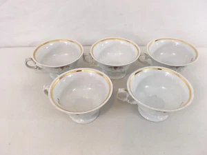 Walbrzych Poland Porcelain Bone China Set of 5 Tea Cups - Picture 1 of 9