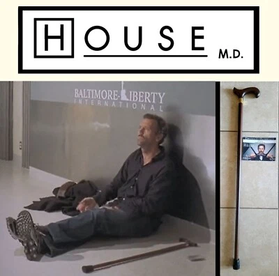 (Dr.) HOUSE MD: Bastón de madera Hugh Laurie con certificado de autenticidad de estudio (ver video) Foto 1 de 4