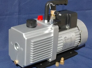 Rotary Vane Vacuum Pump 12CFM 3/4HP 29"Hg HVAC Milker Machine Hookup+Check Valve - Picture 1 of 3